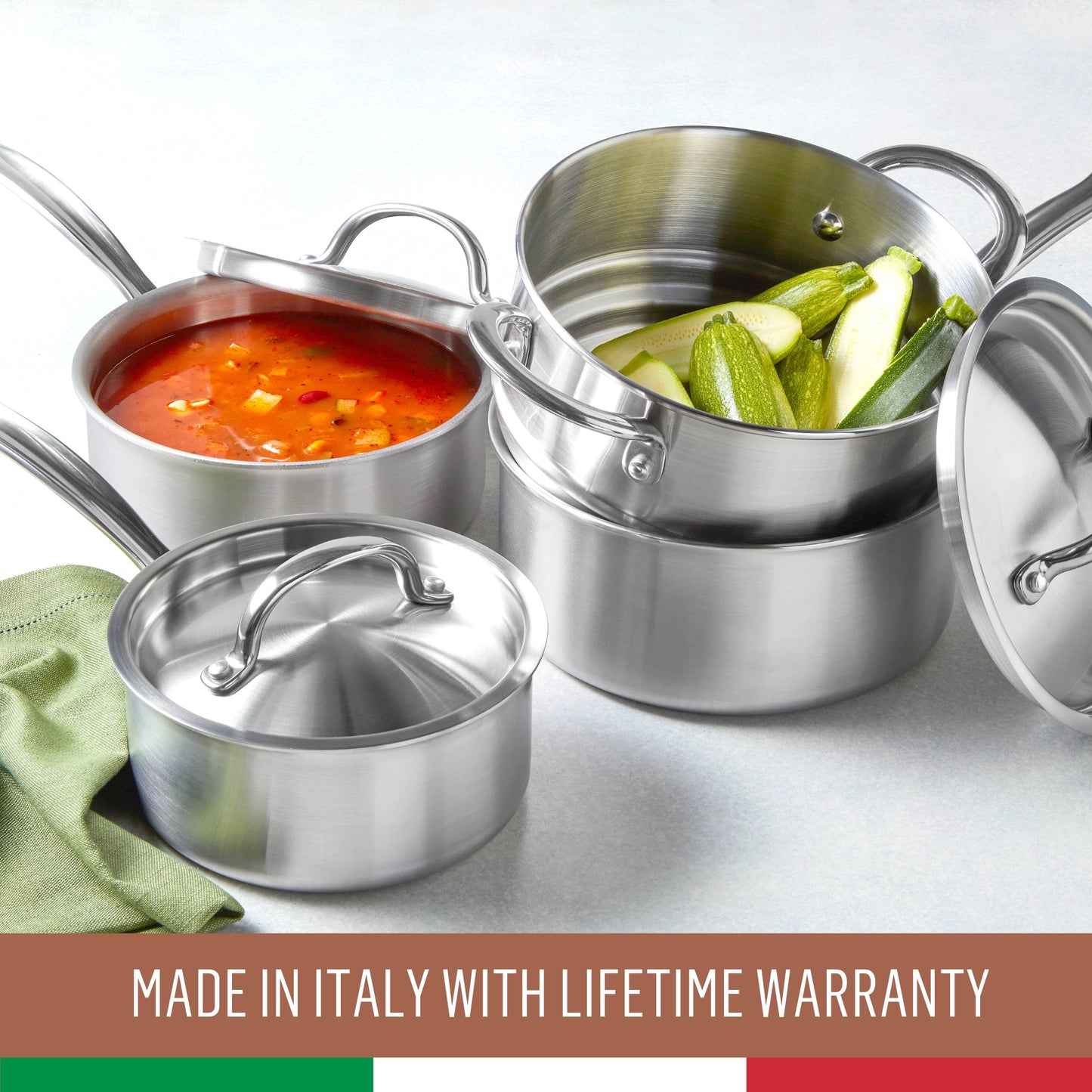 Essteele Per Amore Clad Stainless Steel Induction 4 Piece Cookware Set