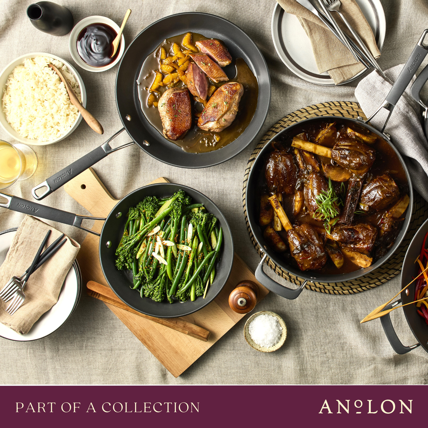 Anolon Endurance+ Nonstick Induction 6 Piece Cookware Set