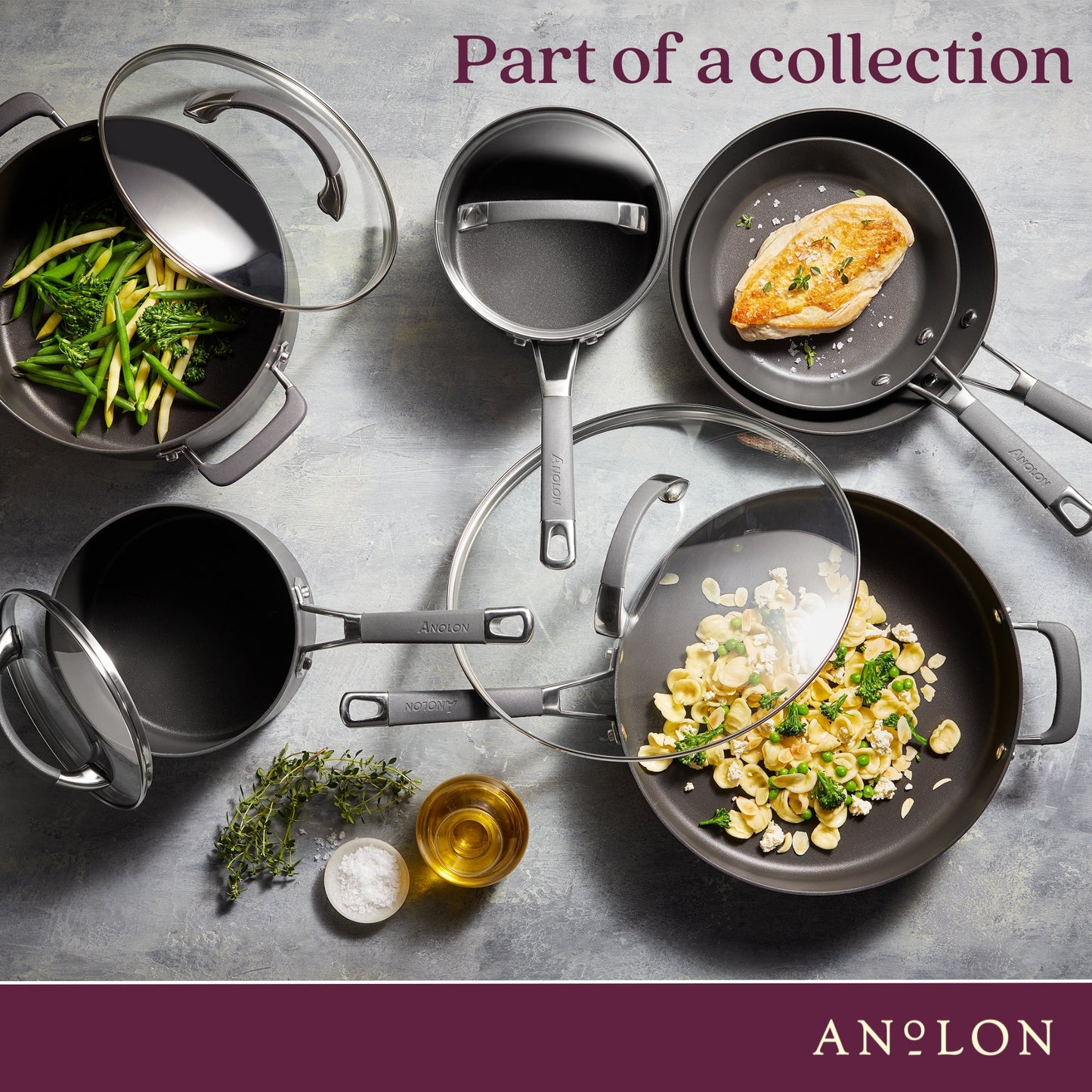 Anolon Endurance+ Nonstick Induction 6 Piece Cookware Set