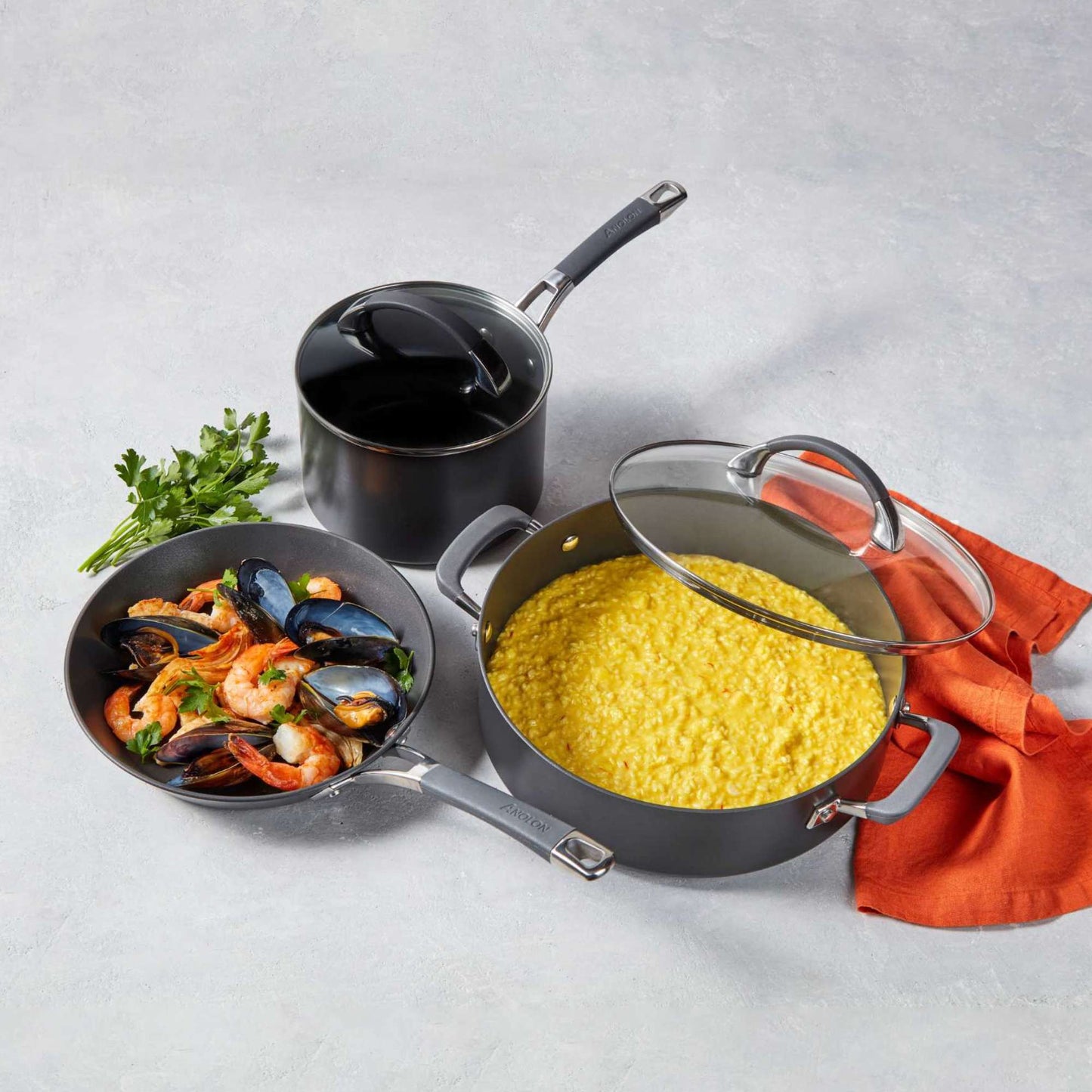 Anolon Endurance+ Nonstick Induction 3 Piece Cookware Set