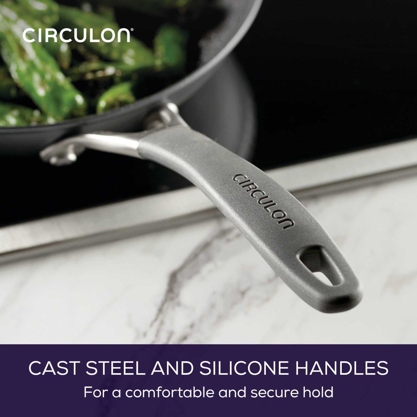 Circulon ScratchDefense A1 Nonstick Induction Skillet  21.5cm & Casserole 28.5cm