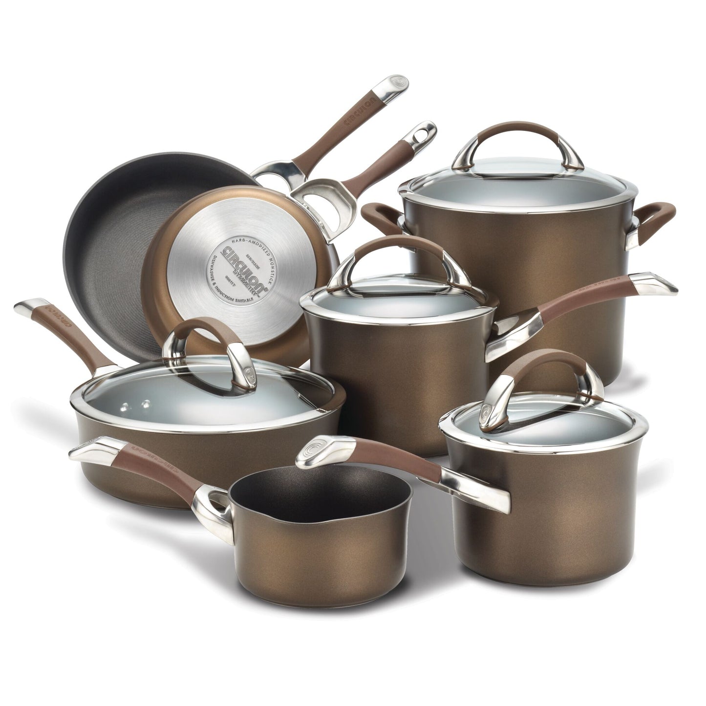 Circulon Symmetry Chocolate 11 Piece Cookware Set