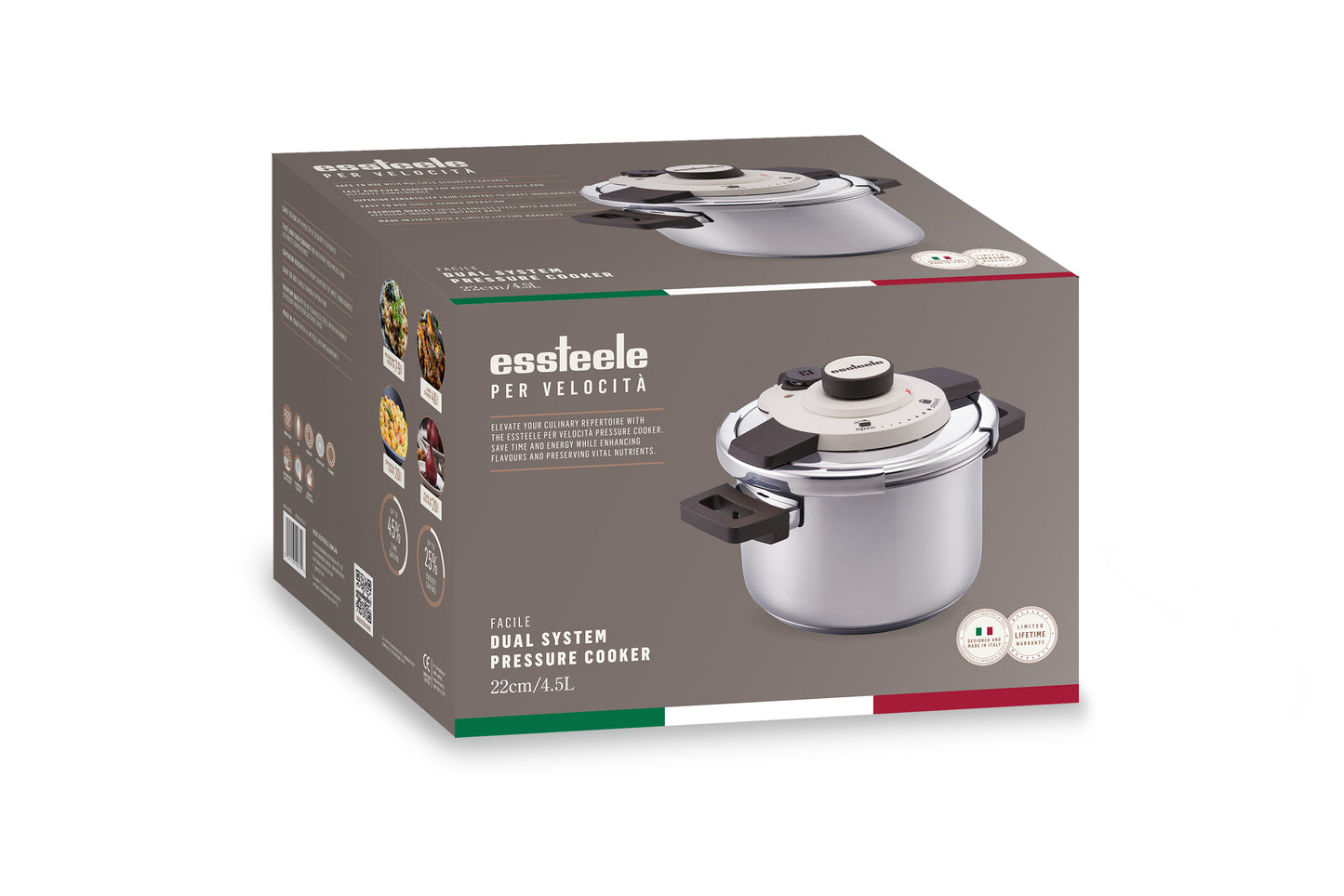 Essteele Per Velocita Stainless Steel Pressure Cooker 22cm/4.5L