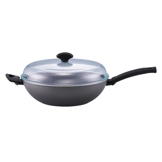 Essteele Per Benessere Ceramic Nonstick Covered Wok With Helper Handle 32cm