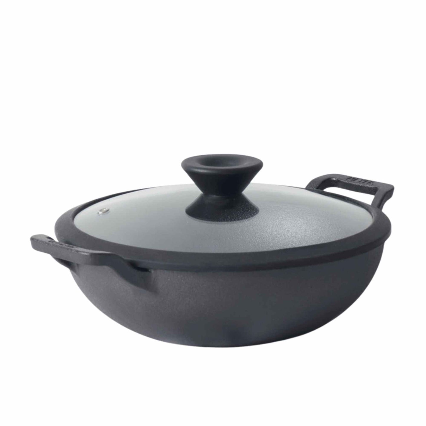 Meyer Pre-Seasoned Cast Iron Induction Wok/Kadai 26cm